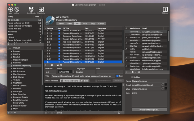 Product Manager 鈥? 2.6.2 for Mac|Mac版下载 | 产品管理软件