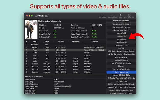 Any Media Info 2.1.2 for Mac|Mac版下载 | 显示视频元数据
