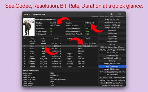 Any Media Info 2.1.2 for Mac|Mac版下载 | 显示视频元数据