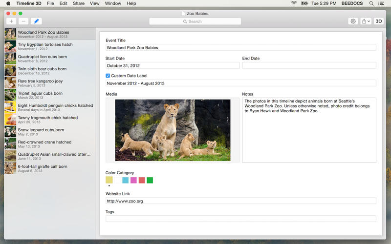 Timeline 3D 5.3.2 for Mac|Mac版下载 | 时间轴记事本