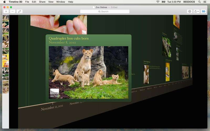 Timeline 3D 5.3.2 for Mac|Mac版下载 | 时间轴记事本