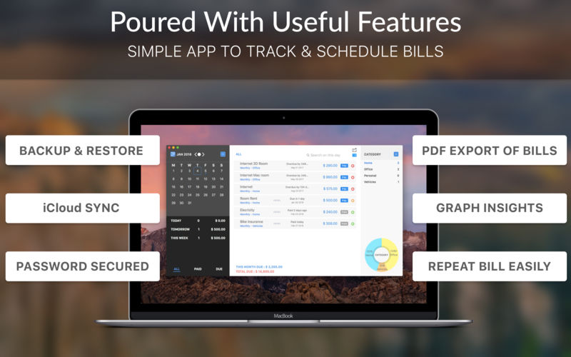 Bill Express 1.4 for Mac|Mac版下载 | 账单跟踪