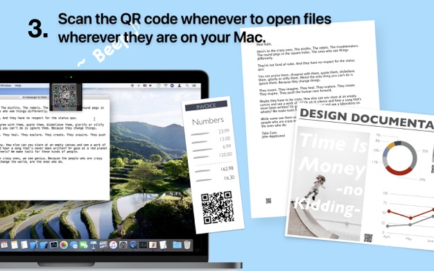 QR Mirror 1.3 for Mac|Mac版下载 | 用二维码打开文件