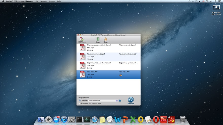 Enolsoft PDF Password Remover 3.8.0 for Mac|Mac版下载 | PDF密码解密工具
