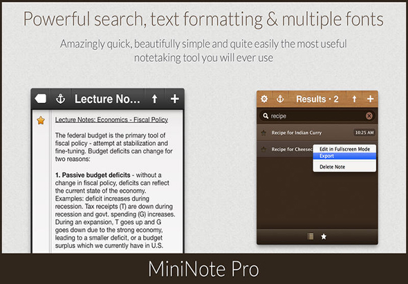 MiniNote Pro 5.91 for Mac|Mac版下载 | 笔记本