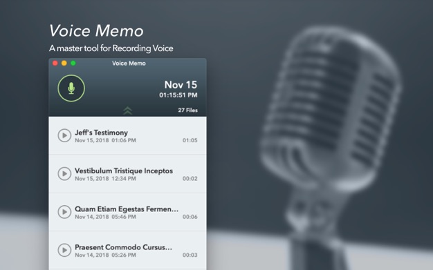 Voice Memo 2.3.1 for Mac|Mac版下载 | 语音备忘录
