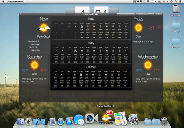 天气HD - 动态壁纸和屏保 5.1.11 for Mac|Mac版下载 | Living Weather HD