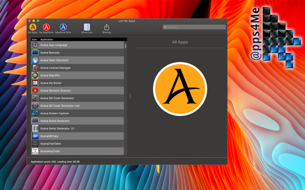 List My Apps 1.9.0 for Mac|Mac版下载 | 列出安装的所有App的信息