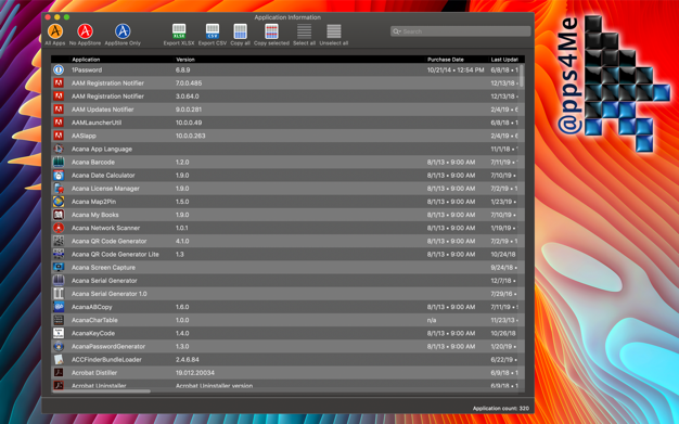 List My Apps 1.9.0 for Mac|Mac版下载 | 列出安装的所有App的信息