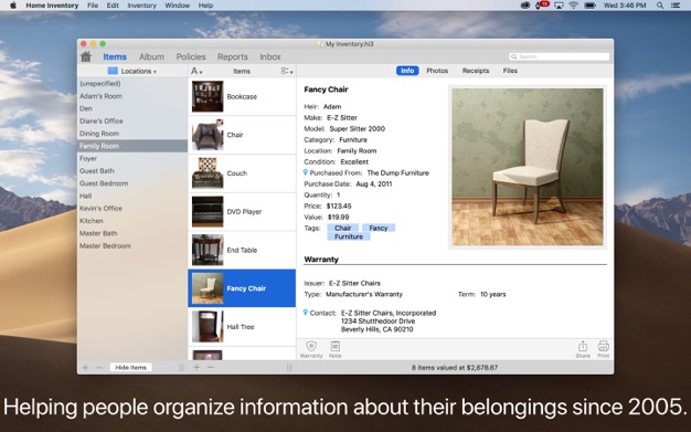 Home Inventory 3.8.6 for Mac|Mac版下载 | 家庭财产管理软件