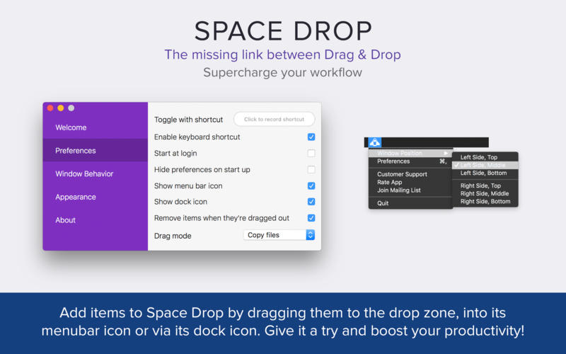 Space Drop 1.8.2 for Mac|Mac版下载 | 拖放工具