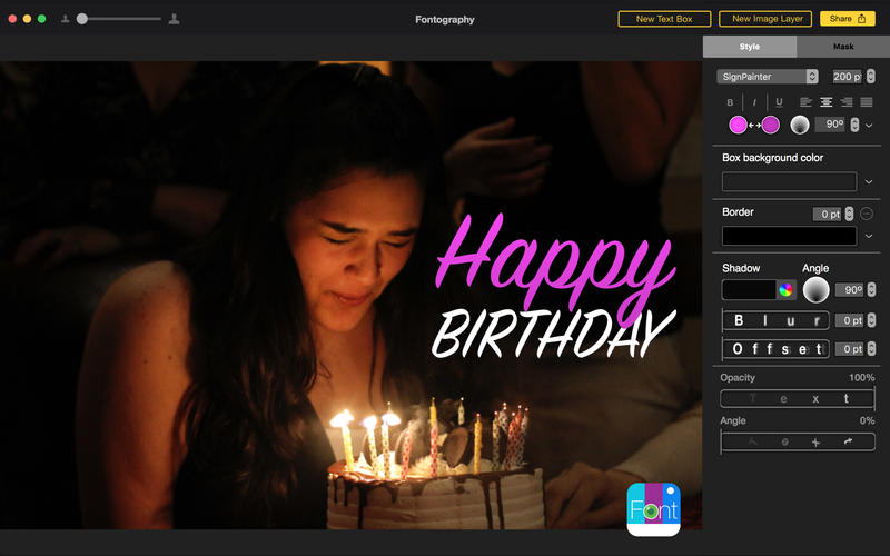 Fontography 3.0 for Mac|Mac版下载 | 为照片添加文字