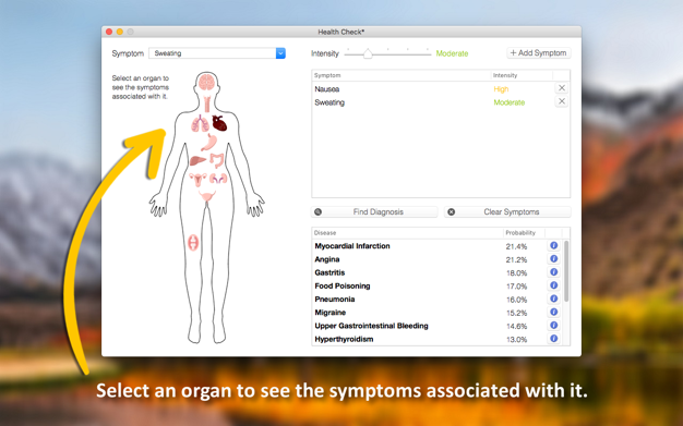 Health Check - Symptom Checke鈥猺鈥 1.0 for Mac|Mac版下载 | 健康症状自检工具