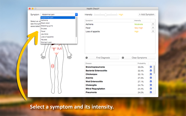 Health Check - Symptom Checke鈥猺鈥 1.0 for Mac|Mac版下载 | 健康症状自检工具
