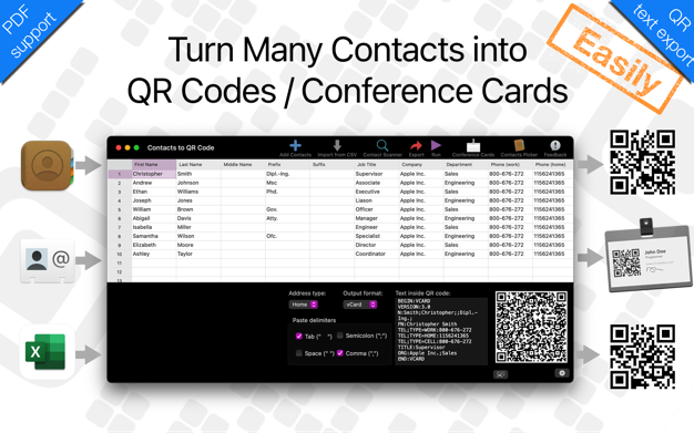 Contacts to QR Code鈥猻 1.6.1 for Mac|Mac版下载 | 为联系人创建二维码