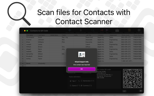 Contacts to QR Code鈥猻 1.6.1 for Mac|Mac版下载 | 为联系人创建二维码