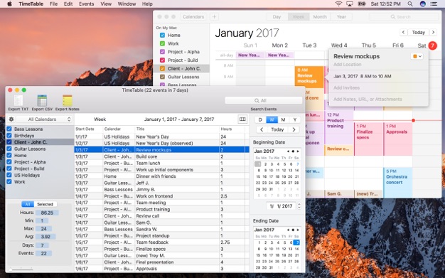 TimeTable 鈥? 3.4.2 for Mac|Mac版下载 | 时间跟踪软件