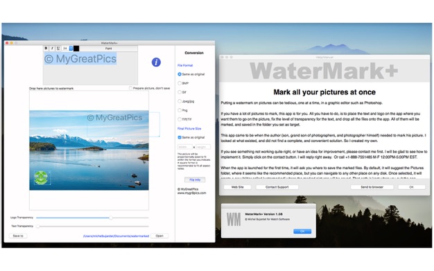 WaterMark鈥?鈥 3.00 for Mac|Mac版下载 | 批量添加图像水印