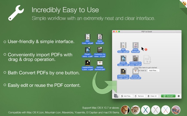 PDF to Excel 2.0.3 for Mac|Mac版下载 | 文档格式转换