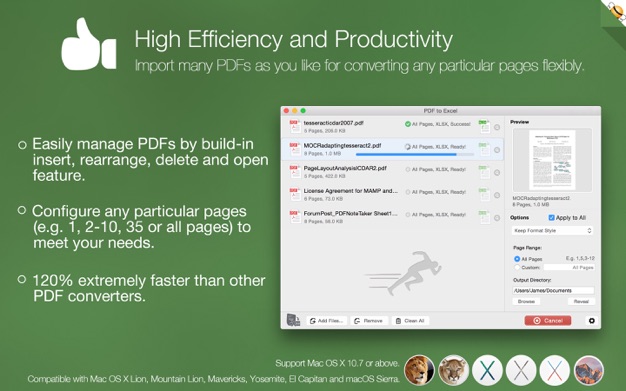 PDF to Excel 2.0.3 for Mac|Mac版下载 | 文档格式转换