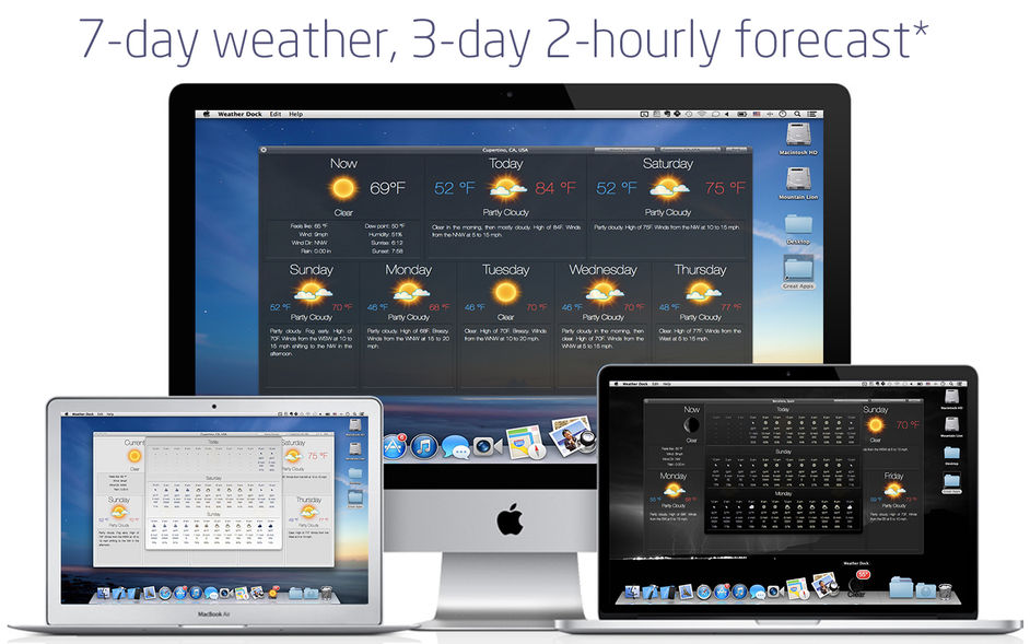 Weather Dock 5.2.1 for Mac|Mac版下载 | 准确的天气预报与动态Dock图标