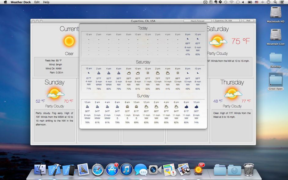 Weather Dock 5.2.1 for Mac|Mac版下载 | 准确的天气预报与动态Dock图标