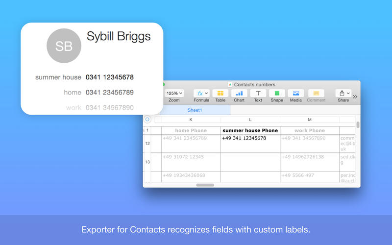 Exporter for Contacts 1.13 for Mac|Mac版下载 | 联系人导出软件