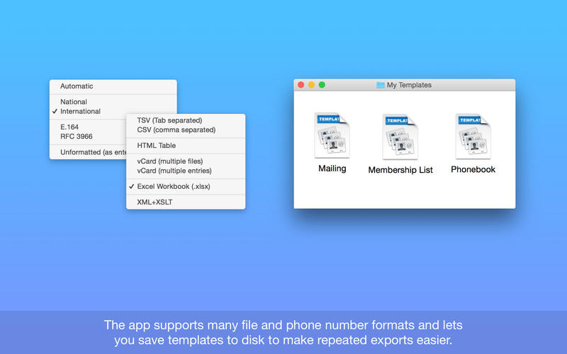 Exporter for Contacts 1.13 for Mac|Mac版下载 | 联系人导出软件