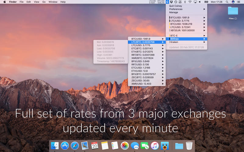 Cryptey 1.9.2 for Mac|Mac版下载 | 比特币等虚拟货币行情软件