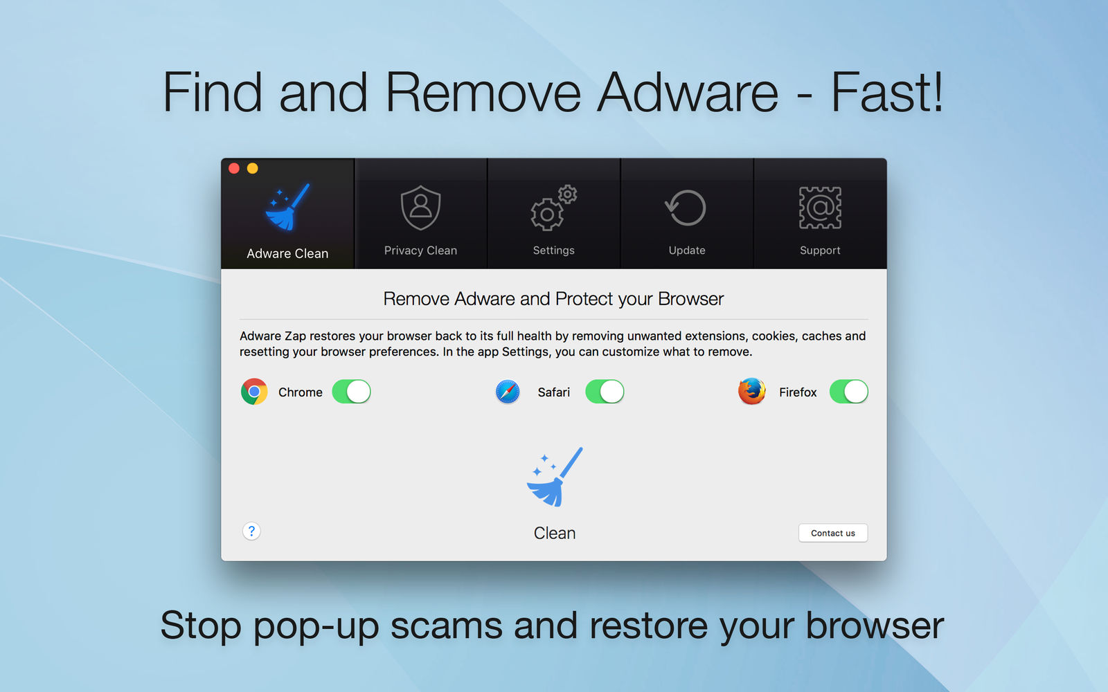 Adware Zap Browser Cleaner 2.8.3 for Mac|Mac版下载 | 清理浏览器广告及插件