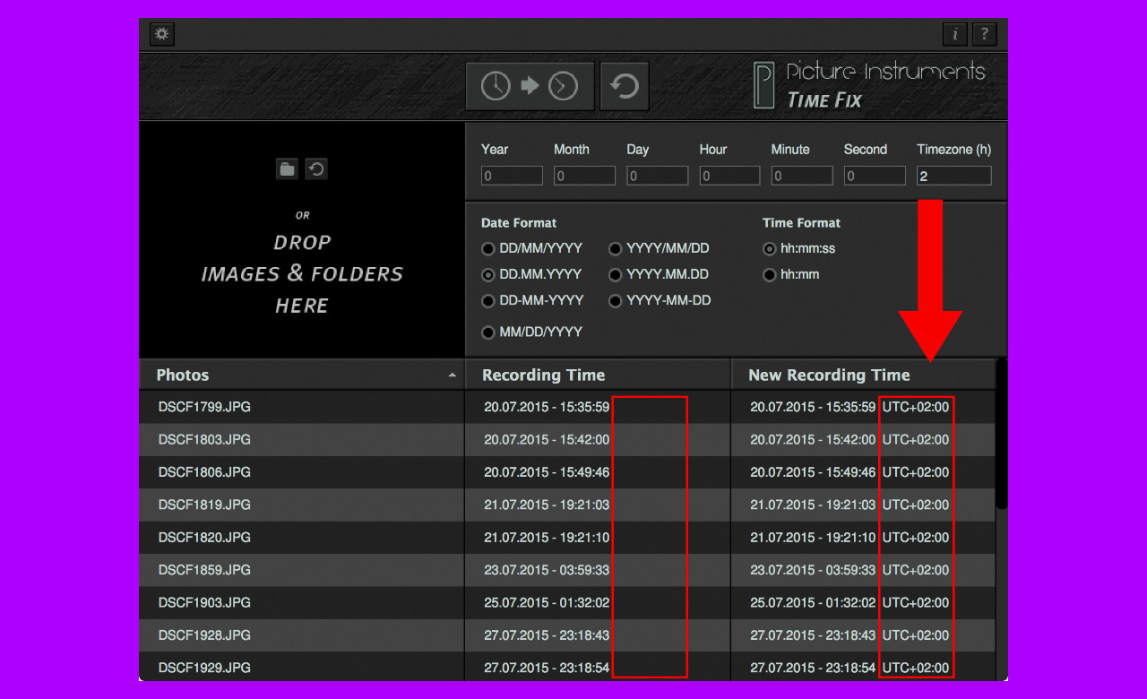 Picture Instruments Time Fix Pro 2.0.4 for Mac|Mac版下载 | 调整相片的时间戳