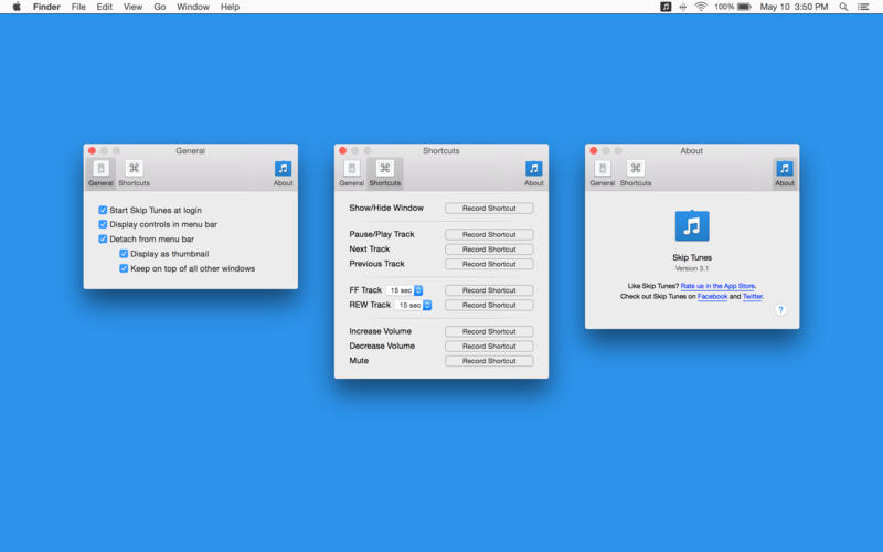 Skip Tunes 3.3.1 for Mac|Mac版下载 | 从菜单栏控制iTunes
