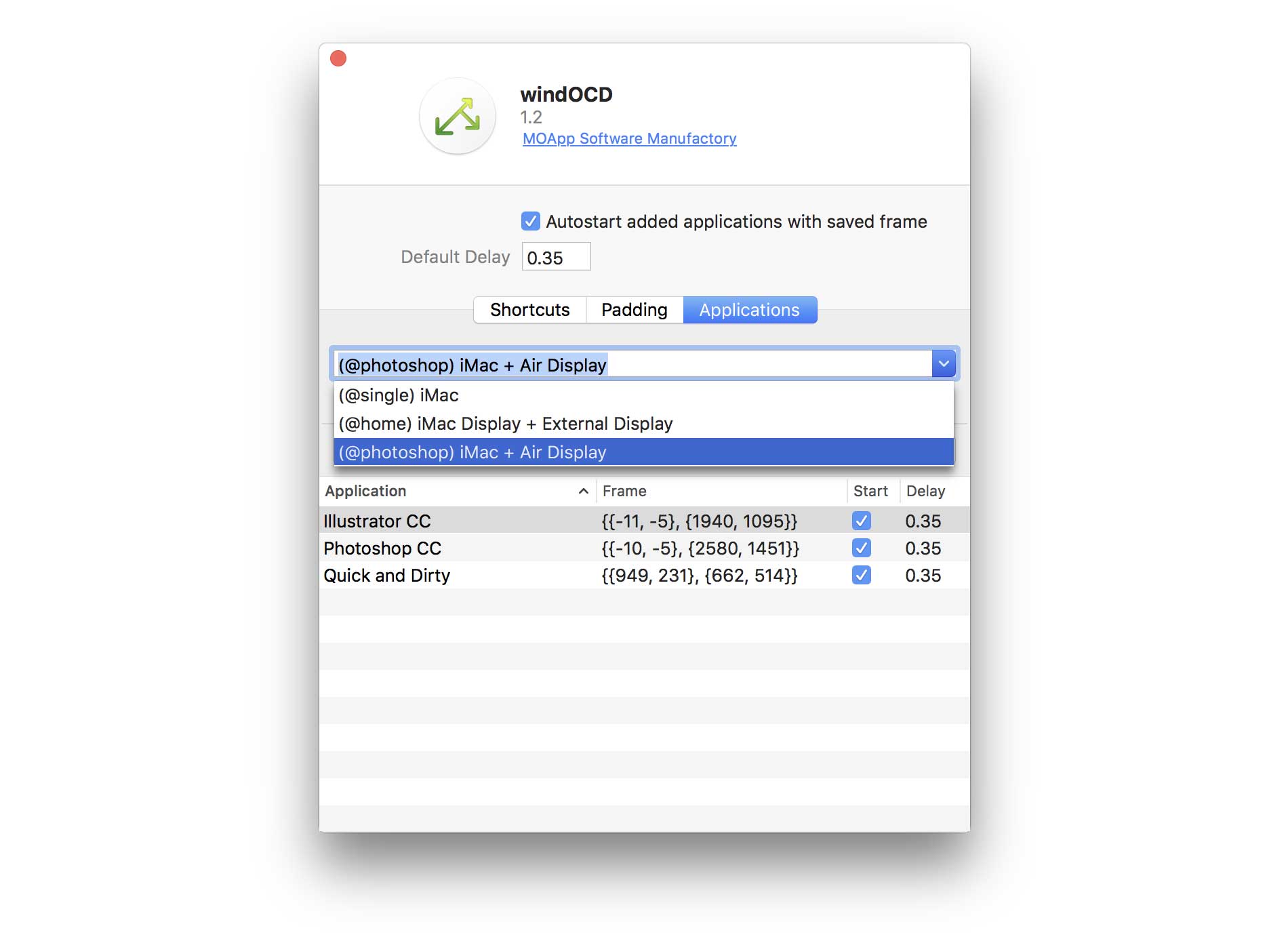 windOCD 1.6 for Mac|Mac版下载 | 窗口排列布局工具