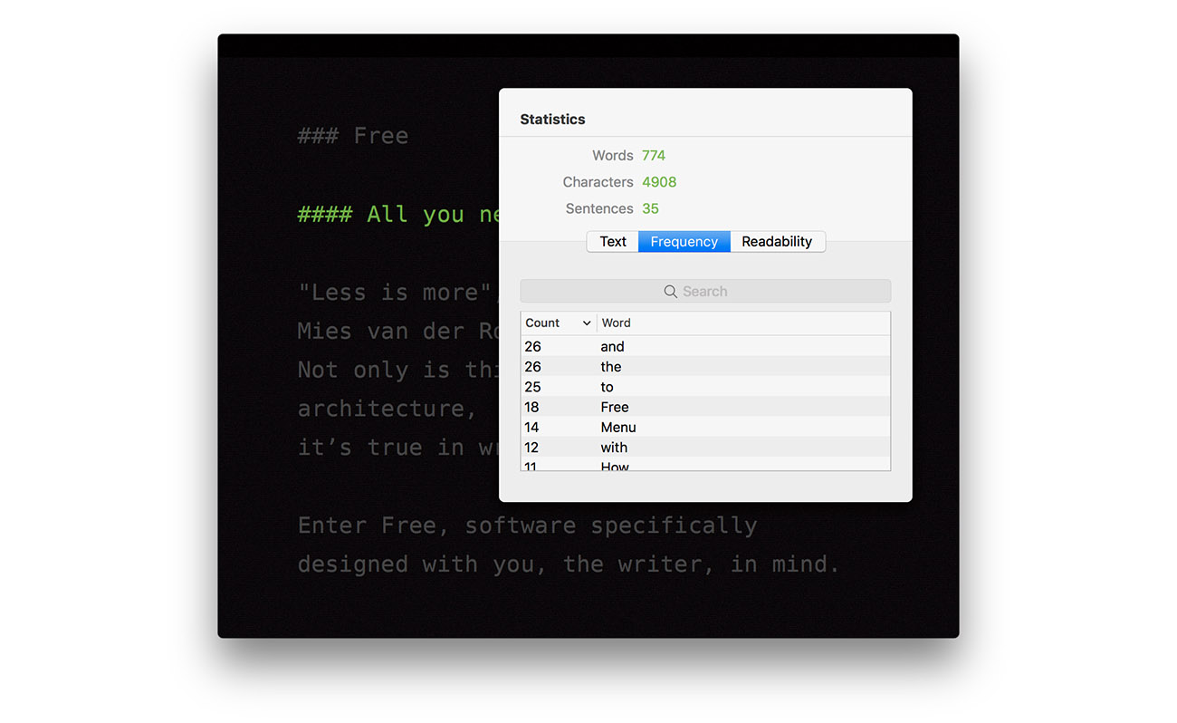 Free 2.4 for Mac|Mac版下载 | 写作工具