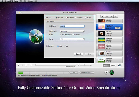 iSkysoft DVD Creator 6.0.0 for Mac|Mac版下载 | DVD刻录软件