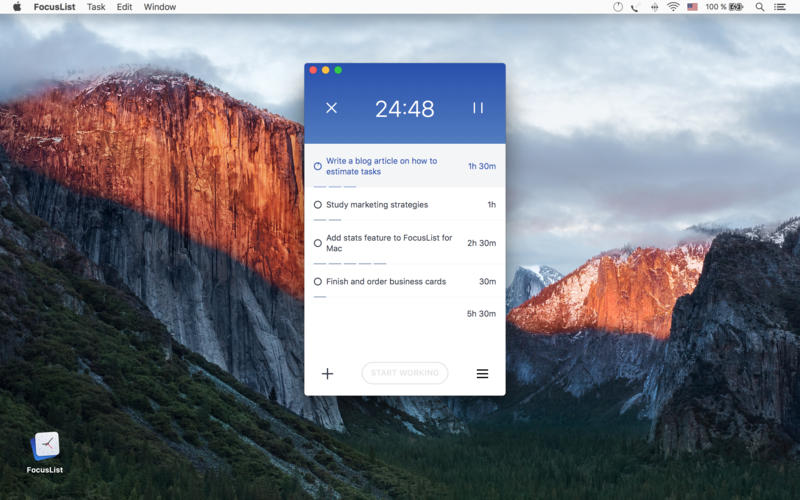 FocusList 1.0.11 for Mac|Mac版下载 | 工作定时器
