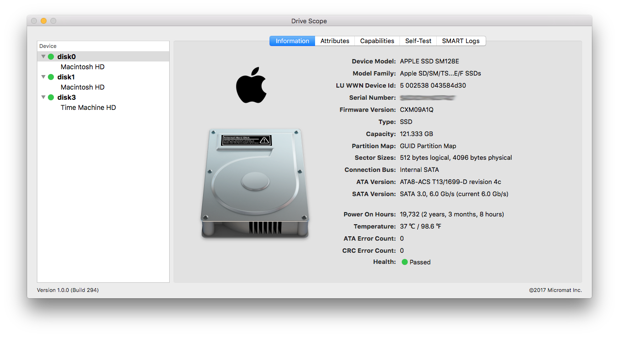 Drivescope 1.2.2 for Mac|Mac版下载 | 硬盘健康检测及维护工具