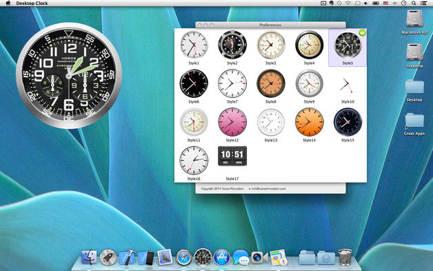 Desktop Clock 2.0.0 for Mac|Mac版下载 | 桌面时钟