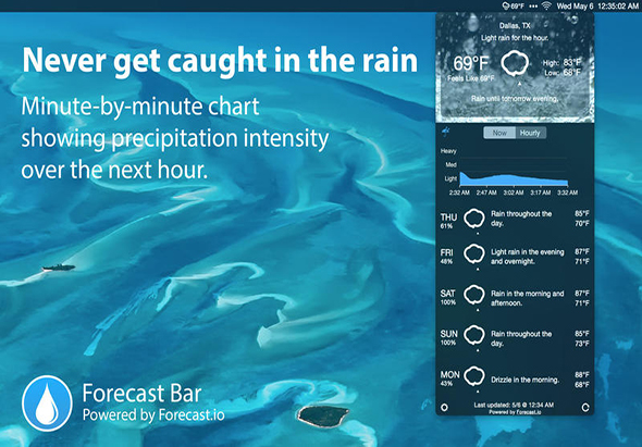 Forecast Bar 5.0 for Mac|Mac版下载 | 状态栏天气预报应用