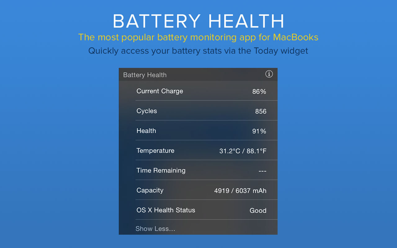 Battery Health 6.0 for Mac|Mac版下载 | 电池健康状况监控
