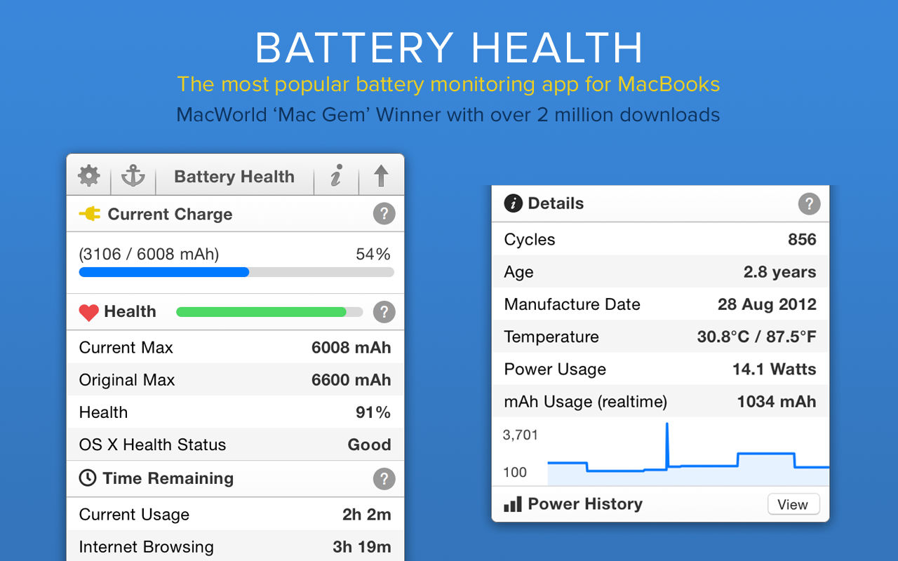 Battery Health 6.0 for Mac|Mac版下载 | 电池健康状况监控