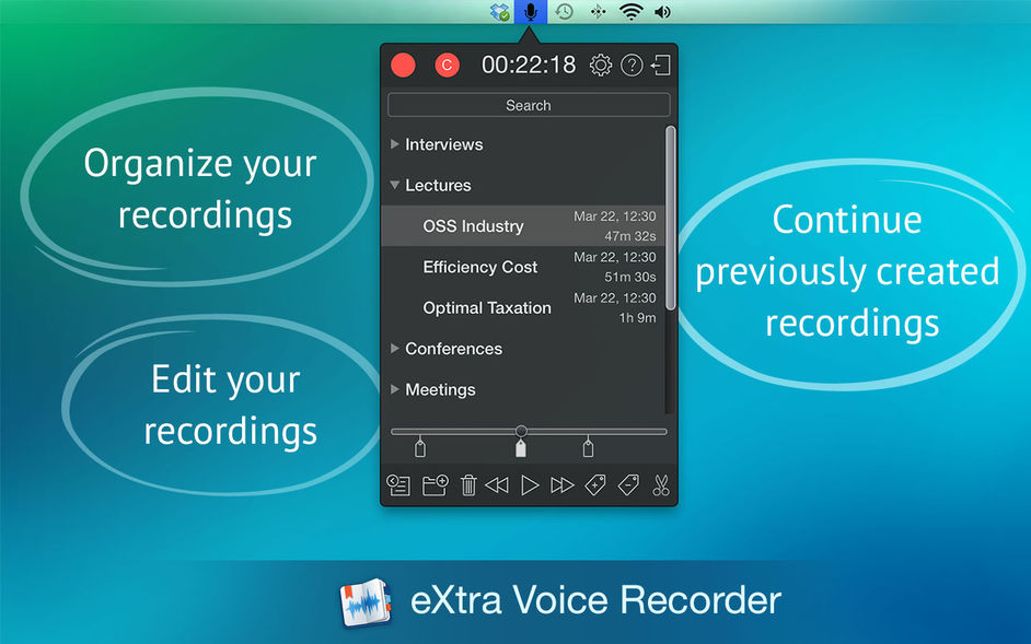 eXtra Voice Recorder 3.2.1 for Mac|Mac版下载 | 录音及音频管理