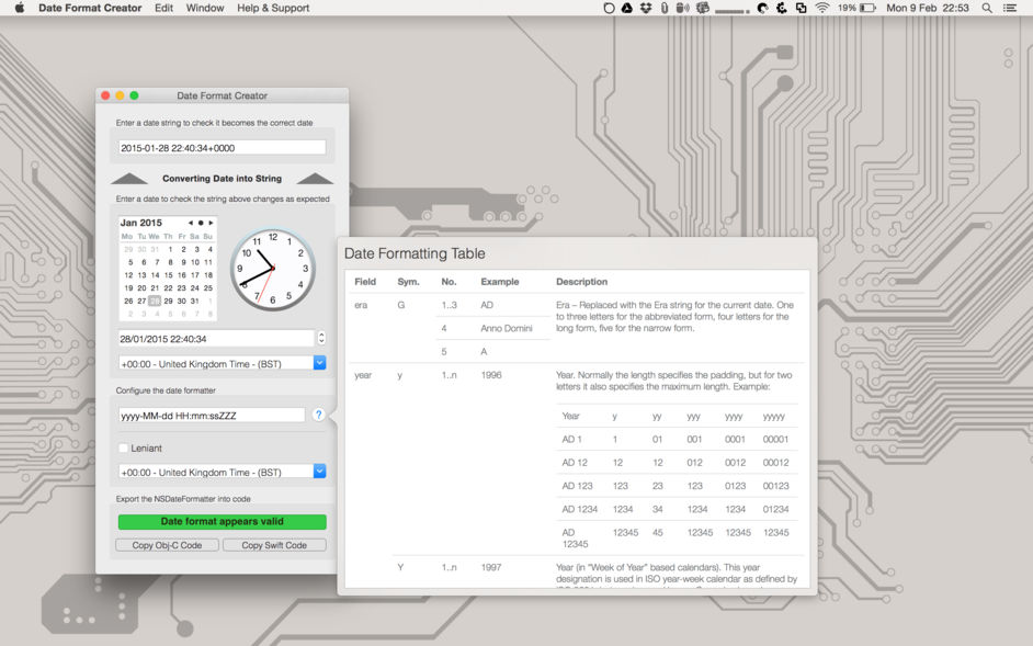 Date Format Creator 1.3 for Mac|Mac版下载 | 日期格式转换工具