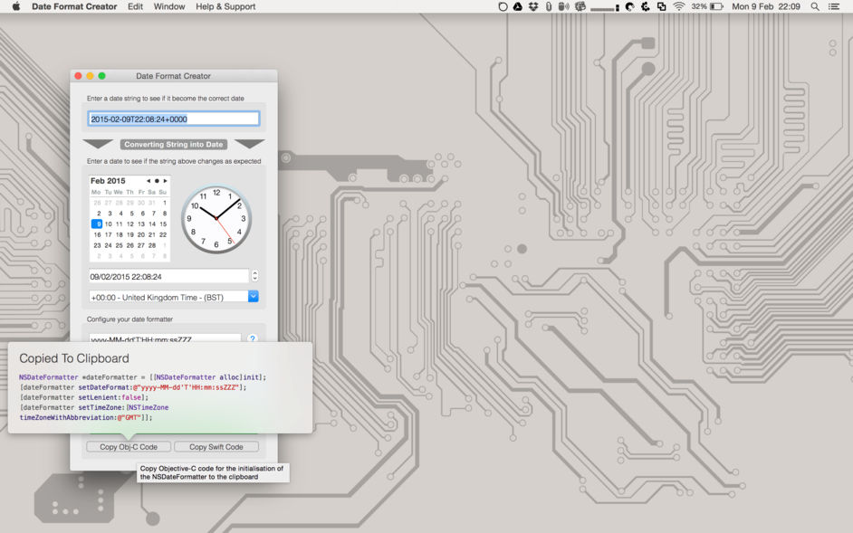 Date Format Creator 1.3 for Mac|Mac版下载 | 日期格式转换工具