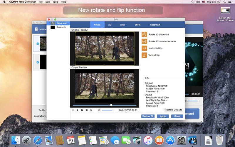 AnyMP4 MTS Converter 8.1.16 for Mac|Mac版下载 | MTS视频转换器