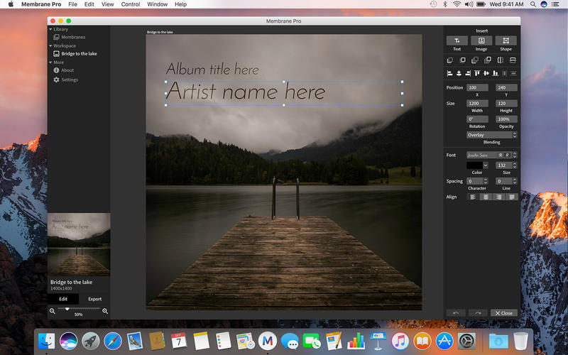 Membrane Pro 1.2.0 for Mac|Mac版下载 | 创建专辑封面应用
