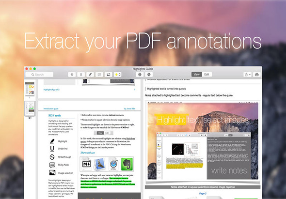 Highlights 1.5.1 for Mac|Mac版下载 | pdf文本提取工具