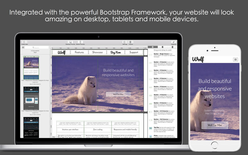 Wolf - Responsive Website Designer 1.52 for Mac|Mac版下载 | 网站设计软件