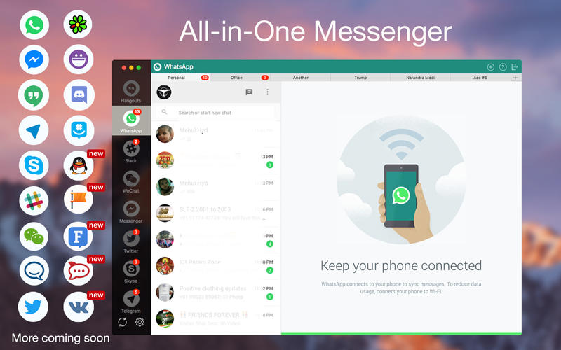 一个聊天 - 一个一个Messenger的桌面专业版 3.7 for Mac|Mac版下载 |