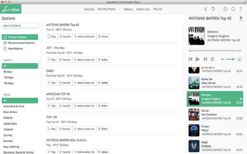 Sonic Web Internet Radio Player 2.2 for Mac|Mac版下载 | 音乐播放器